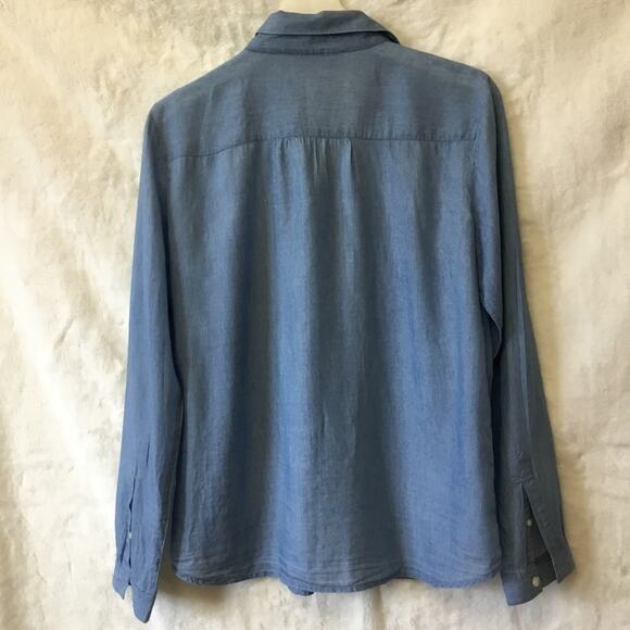 Loft Light Blue Long Sleeve Button Shirt - Picture 3 of 8